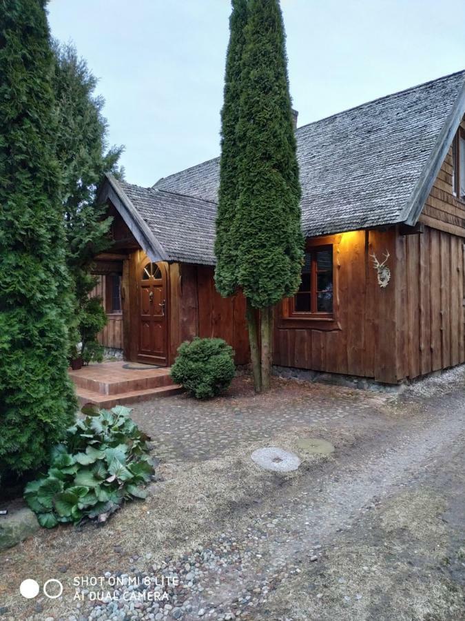 Dom Z Sauna - Lugiele Dzierwiany エクステリア 写真